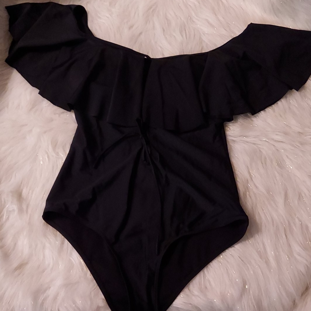 Ladies off the shoulder swimsuit